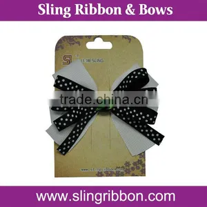 2015 New Design Custom Grosgrain Ribbon Rhinestone Hair Clips For Sale thumbnail-1