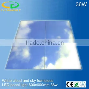 36W 600x600mm 50mm Thickness Blue Sky With Cloud Scenery Frameless Led Panel Light thumbnail-3