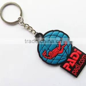Funny Letter Printing Metal Key Chain Newest Soft Rubber Bag Keychain thumbnail-1