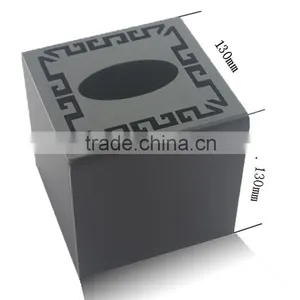 Morden Design Handmade Express Acrylic Household Items Black Acrylic Tissue Box thumbnail-4