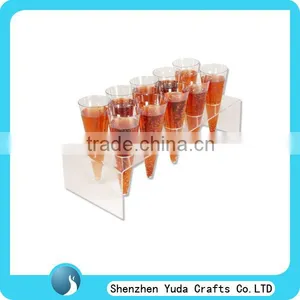 Ice Cream Acrylic Cone Display Manufacture Price, Hot Sell Clear Plexiglass U Shape Ice Cream Display Stand thumbnail-1