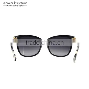 Sun Fashion Handmade Acetate Sunglasses Women Horn Rimmed Style Sunglasses With Shiny Bling Rhinestones 6602R thumbnail-5