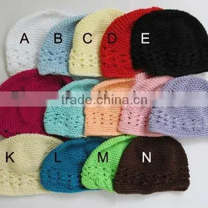 Crochet Infant Newsboy Baby Beanie Kufi Hats thumbnail-1