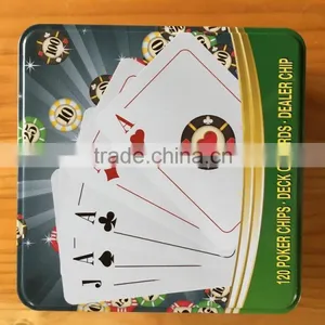 120 Pcs Texas Hold'em Poker Set in Tin Box thumbnail-4