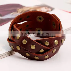 Newest Unisex Leather Bracelets for Men and Women thumbnail-1
