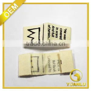 Center Fold Woven Print Label Printed Garment Label thumbnail-2