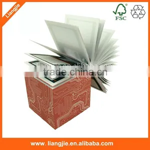 Manufactory Custom Memo Paper Cube,pen Hole Paper Cube,colorful Print Note Cube thumbnail-1