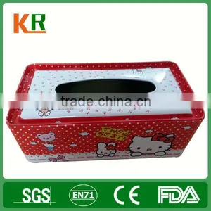 Customized Recycling Metal Tinplate Tissue Box thumbnail-3