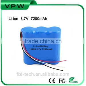 7200mah 3.7V Rechargeable Li-ion Battery With CE FCC MSDS ROHS Certification thumbnail-1