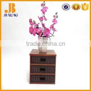 Rattan Brown Storage Cabinet thumbnail-1