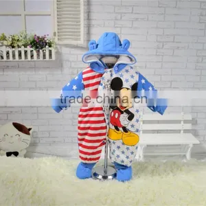 Newborn 100% Colored Cotton Plain Baby Winter Clothes Factory Organic Baby Rompers Wholesale Baby Clothes thumbnail-6