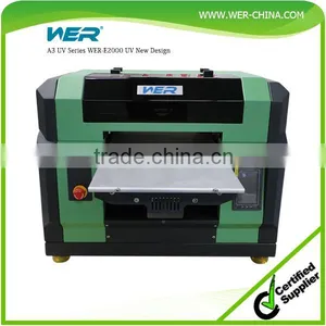 2016 Most Reliable WER-E2000UV Portable Cellphone Case Printing Machine A3 Size UV LED Flatbed Printer for Phone Case Printing thumbnail-1