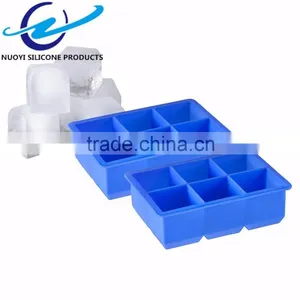 6 Cavities High Quality Large Ice Cube Tray Silicone thumbnail-4