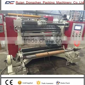 Vertical Type PE PET BOPP PVC FILM ROLL SLITTING MACHINE thumbnail-1