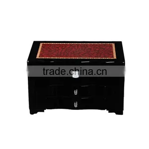 Chinese Factories Wholesale Custom Luxurious Wooden Jewelry Box, Black Drawer Storage Box thumbnail-6