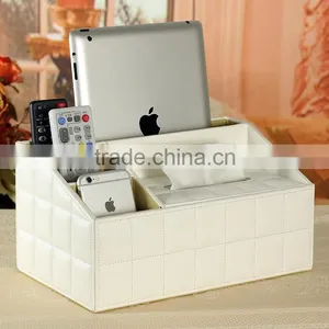 Multifunctional PU Wholesale Storage Facial Leather Tissue Box thumbnail-6