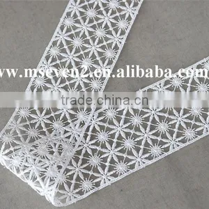 New Decoration Embroidery Lace Designs Lace in 5cm in White 100% Polyester Flower Pattern Embroidery Lace Trim thumbnail-3