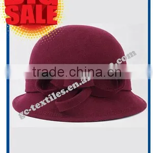 New Hot Product for 2014 Fashion Women Promotional Party Felt Hat Wide Brim Bowknot thumbnail-2