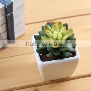 Mini Artificial Plant Mini Potted Artificial Flowers Plants Stone Lotus Office Home Decration With Pot thumbnail-1