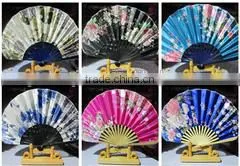 High Quality Print on Paper Tool Bamboo Handle Fans Use thumbnail-1