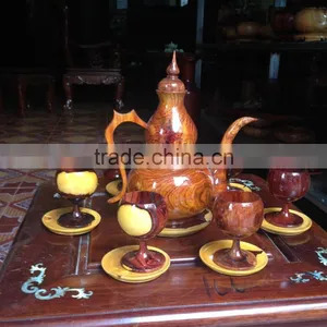 Wooden Tea Set Made in Vietnam, Sophisticated Tea Set, High Quality Wood Product thumbnail-2