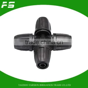 Lock Type Cross Connector Adapter For DN8/11 Irrigation Tube thumbnail-1