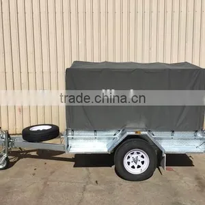 Galvanized Tandem 8X5 Trailer With Canvas Tops thumbnail-2