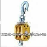 LF-JPB-04 Regular Wood Block Double Sheave With Hook thumbnail-1