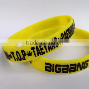 Wholesale Custom Logo Print Steve Aoki Silicone Bracelet thumbnail-1