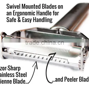 Stainless Steel Julienne Peeler/Vegetable Peeler/Stainless Steel Slicer thumbnail-2