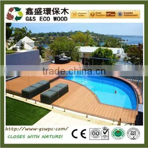 Outdoor Patio / Terrace Composite Solid Decking Anti-slip Wood Plastic Composite Board thumbnail-1