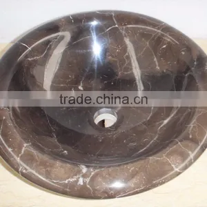 Competitive Price Brown Marble Basins/round Sinks thumbnail-2