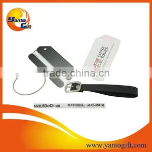 Custom Logo Printed Metal Luggage Tag thumbnail-1