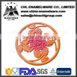 Customized Cast Iron Enameling Trivet With Sunflower thumbnail-4