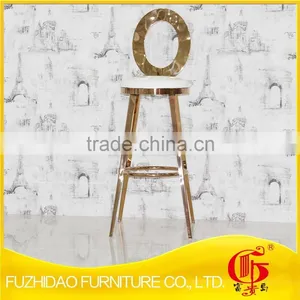 Hot Sale Stainless Steel Gold Bar Chair for Cafe thumbnail-2