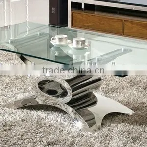C346 Living Room Furniture Modern Glass Coffee Table thumbnail-3