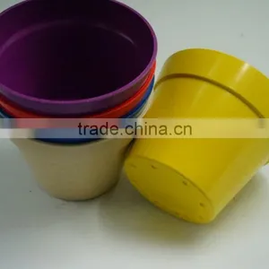 Eco Friendly Bamboo Fibre Plant Fiber Flower Pot thumbnail-2