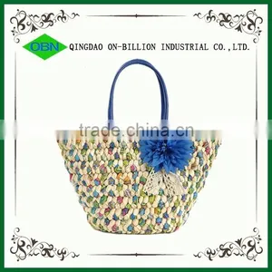 Handmade Cheap Summer Corn Straw Beach Bag thumbnail-4