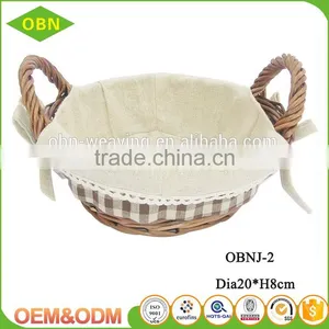 Wholesale Custom Round Mini Natural Cheap Woven Wicker Storage Basket for Sundries thumbnail-1