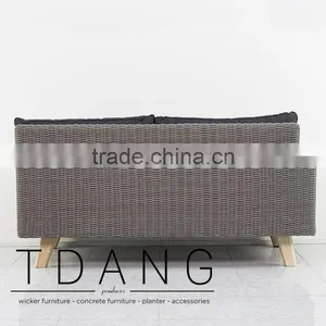 Torguta Right Hand WickerPatio Bench - Poly Rattan Vietnam - Outdoor Conversation Furniture thumbnail-5