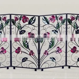 European Restaurant Bedroom Carved Hollow Metal Screen thumbnail-3