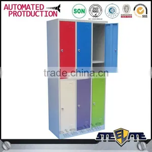 Cheap Price Key Lock Knocked Down Structure 6 Door School Locker for Dorm Storage thumbnail-2