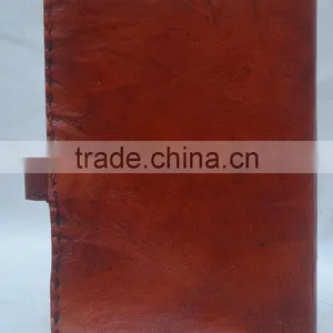 Handmade Vintage Plain Soft Leather Diary With Belt thumbnail-2