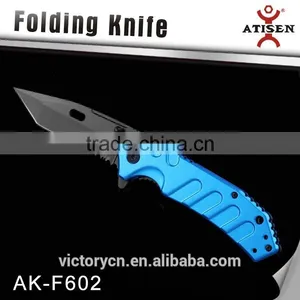 3cr13 Blade Aluminum Handle Combination Folding Knife thumbnail-3