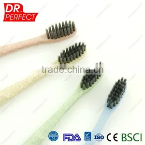 2017 the Latest Degradable Eco-friendly Wheat Straw Manufacture Large Quantity Ordered Environmental Toothbrush thumbnail-5