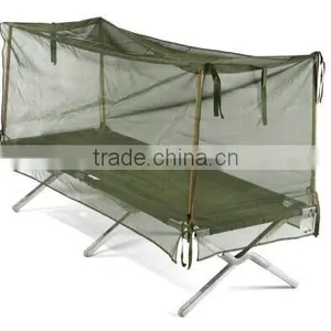 Army Folding Camping Cot Double Oxford Military Bed With Mosquito Net thumbnail-2