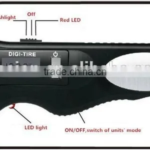 Promotional Portable Digital Tire Pressure Gauge With LED Flashlight thumbnail-1