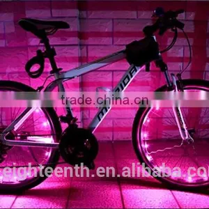 18 Neon LED Bicycle Bike Wire Tyre Wheels Spoke Light String Wire Colorful 2M thumbnail-1