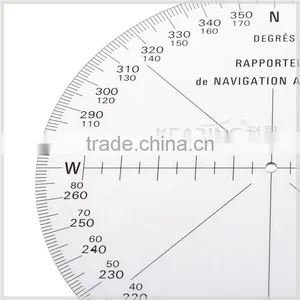 Kearing Round Shape Plastic Aviation Protracotr 360 Degree for Flying Direction Guiding #KRP-1 thumbnail-4