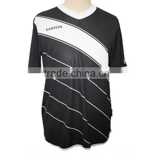 Good Quality Comfortable Black White Stripe Jersey thumbnail-1